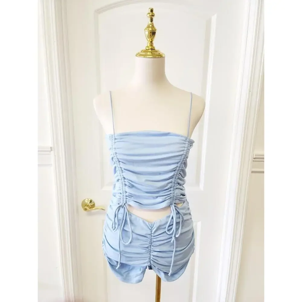 Adjustable Ruched Short Set - Picture 4 of 5